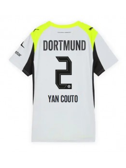 Borussia Dortmund Yan Couto #2 Replika Borta Kläder Dam 2025-26 Kortärmad